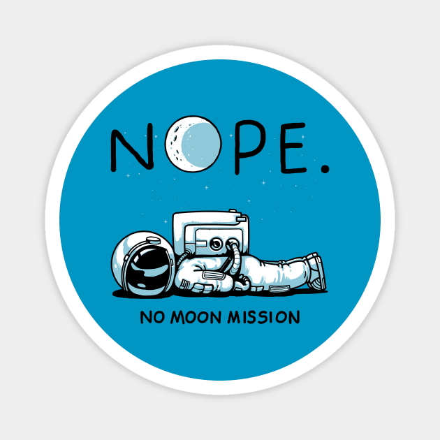 No Moon Mission Magnet by ES427